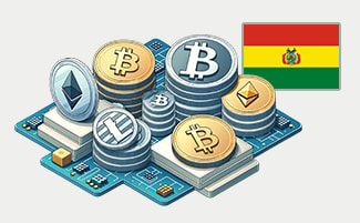 Mejores casinos online con criptomonedas de Bolivia junto a su bandera.